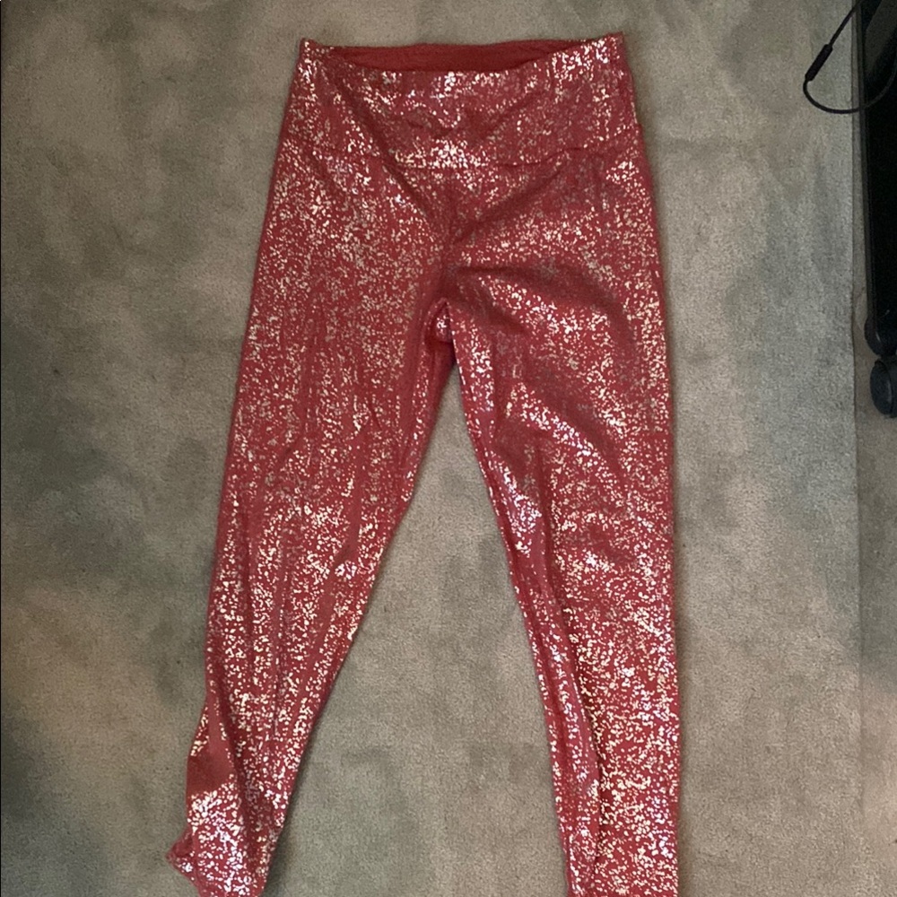 Sweaty Betty Silver and Pink Leggings